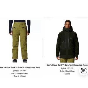 Mountain Hardwear Cloud Bank Insulated Jacket (sz L) and Pants (sz L short)